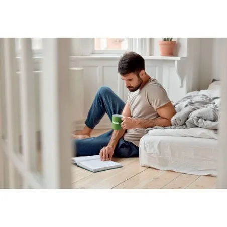 Mug en céramique coloré 290 ml personnalisé COLOUR TRENT Matières : acier inoxydable Couleurs : argenté mat goodies personnalisé