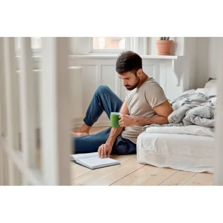 Mug en céramique coloré 290 ml personnalisé COLOUR TRENT Matières : acier inoxydable Couleurs : argenté mat goodies publicitaire