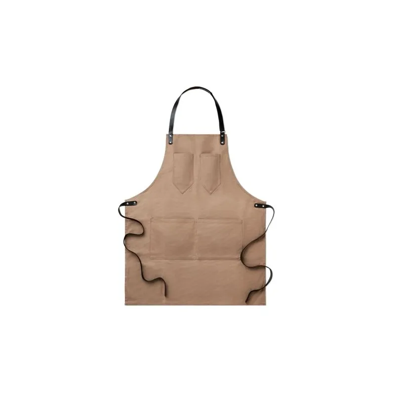 Tablier en toile enduite personnalisé CHEF Matières : acier inoxydable Couleurs : bois personnalisable avec votre logo