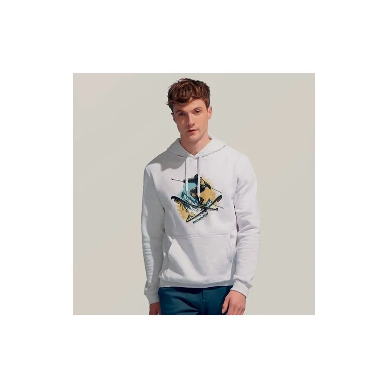 Sweat à Capuche Personnalisé SNAKE - Confort et Style Abordables Matières : coton Taille textile : XXL Couleurs : blanc chiné ob