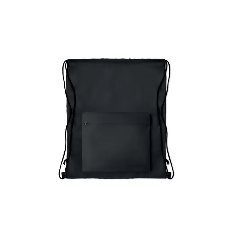 Grand Sac Cordelette 210D Personnalisé pour Événements - POCKET SHOOP Matières : coton Taille textile : XL Couleurs : noir livra