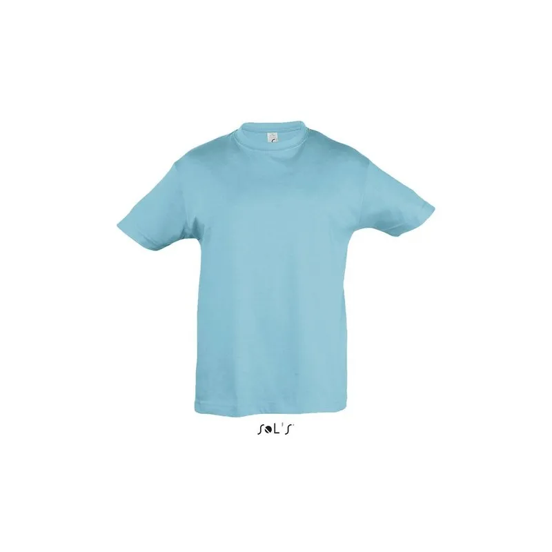 T-shirt personnalisé écologique 150g pour enfants - Régent Kids Matières : coton Taille textile : M Couleurs : jaune marquage co