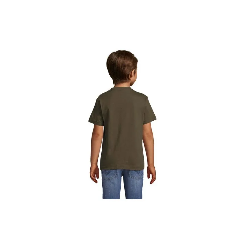 T-shirt personnalisé écologique 150g pour enfants - Régent Kids Matières : coton Taille textile : 3XL Couleurs : rouge marquage 