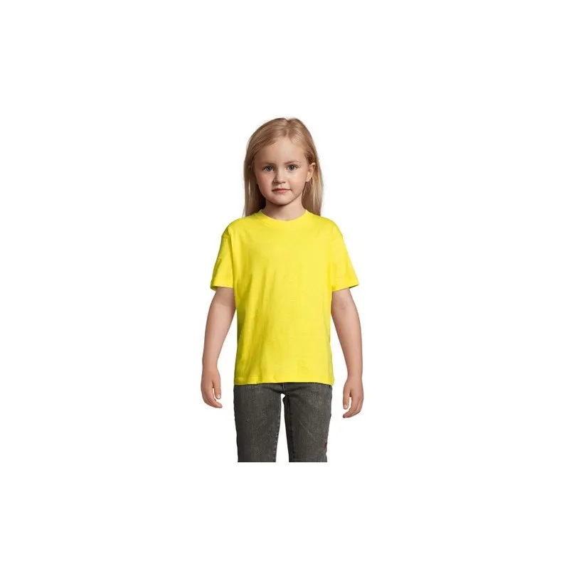 T-shirt personnalisé écologique 150g pour enfants - Régent Kids Matières : coton Taille textile : S Couleurs : gris chiné cadeau