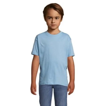 T-shirt personnalisé écologique 150g pour enfants - Régent Kids Matières : coton Taille textile : L Couleurs : blanc marquage la