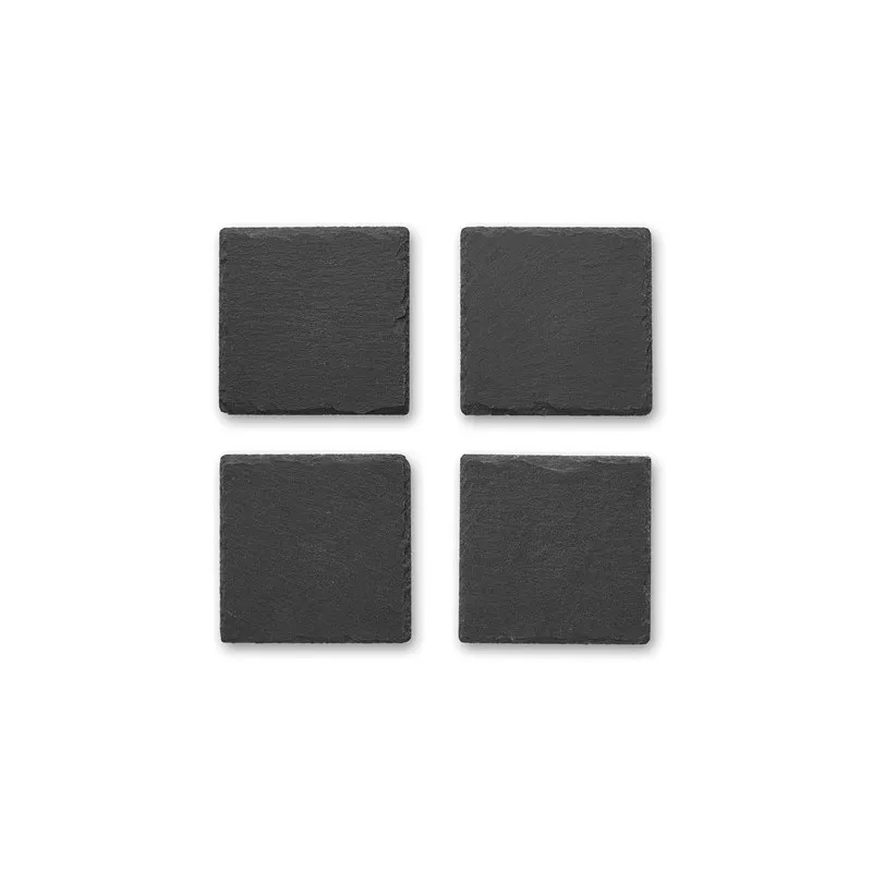 Sous-verres écologiques en ardoise personnalisés SLATE4 Matières : coton Taille textile : L Couleurs : noir cadeau entreprise pa