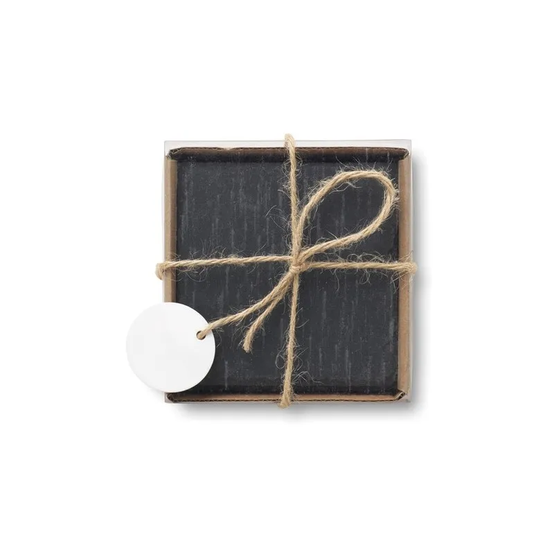 Sous-verres écologiques en ardoise personnalisés SLATE4 Matières : coton Taille textile : L Couleurs : noir goodies publicitaire