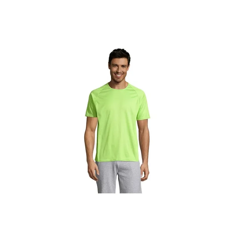T-shirt personnalisé confortable et performant pour hommes Sporty Matières : coton Taille textile : XXL Couleurs : gris foncé ma