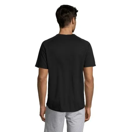 T-shirt personnalisé confortable et performant pour hommes Sporty Matières : coton Taille textile : S Couleurs : noir profond ca