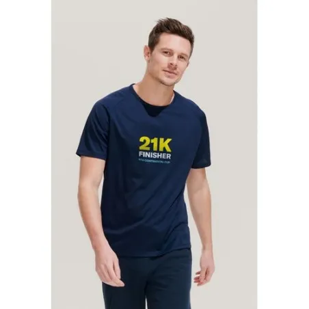T-shirt personnalisé confortable et performant pour hommes Sporty marquage couleur éclatante