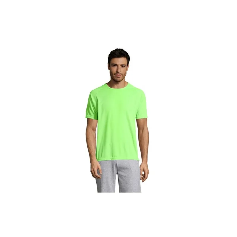 T-shirt personnalisé confortable et performant pour hommes Sporty Matières : coton Taille textile : M Couleurs : fuchsia impress
