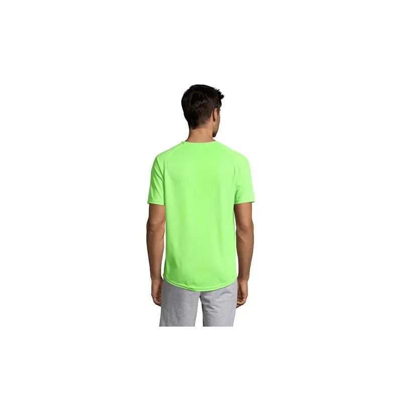T-shirt personnalisé confortable et performant pour hommes Sporty Matières : coton Taille textile : M Couleurs : gris chiné pers