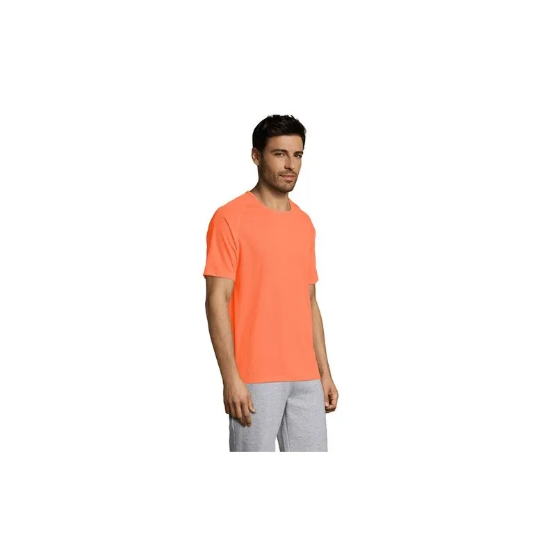T-shirt personnalisé confortable et performant pour hommes Sporty Matières : coton Taille textile : S Couleurs : gris chiné livr