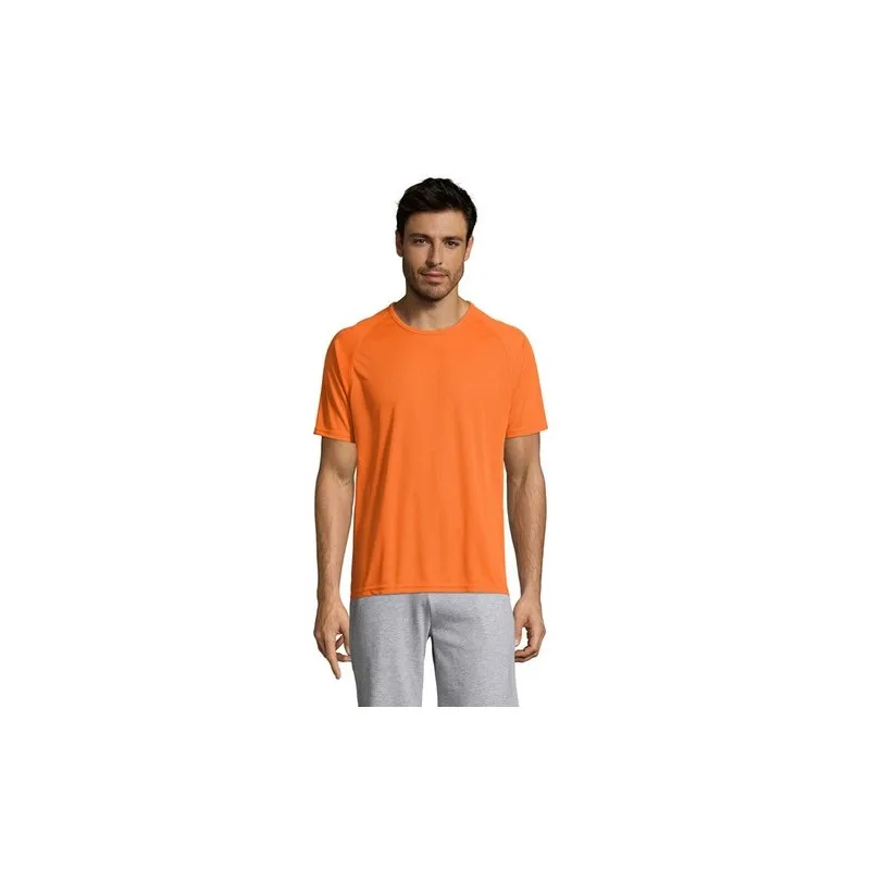 T-shirt personnalisé confortable et performant pour hommes Sporty Matières : coton Taille textile : L Couleurs : bleu marine cad