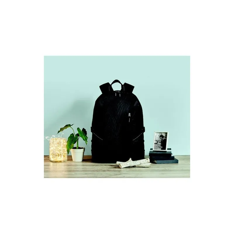 Sac à dos pratique et personnalisable en polyester TECNOTREK Matières : coton Taille textile : L Couleurs : gris foncé marquage 