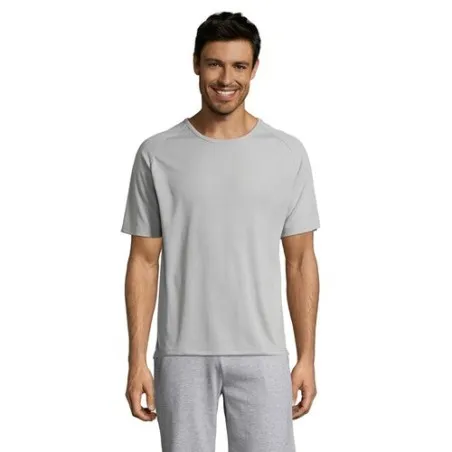 T-shirt personnalisé confortable et performant pour hommes Sporty Matières : coton Taille textile : 4XL Couleurs : gris souris m