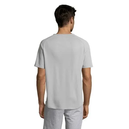 T-shirt personnalisé confortable et performant pour hommes Sporty Matières : coton Taille textile : 3XL Couleurs : blanc chiné p