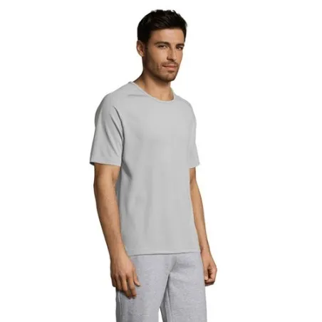 T-shirt personnalisé confortable et performant pour hommes Sporty Matières : coton Taille textile : 3XL Couleurs : blanc chiné m
