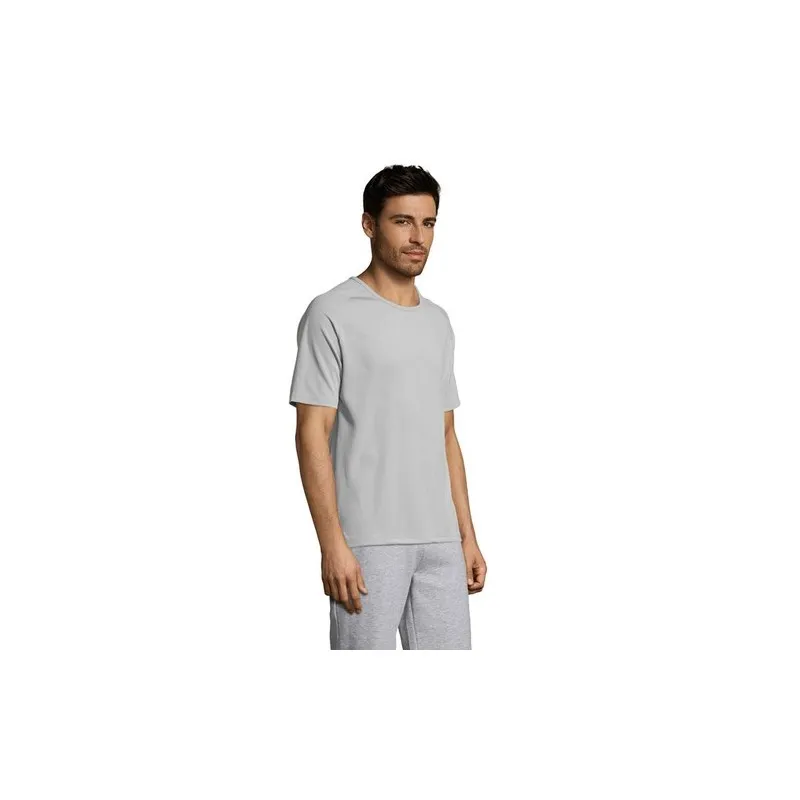 T-shirt personnalisé confortable et performant pour hommes Sporty Matières : coton Taille textile : 3XL Couleurs : gris pur cade
