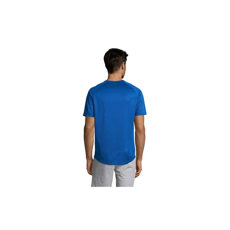 T-shirt personnalisé confortable et performant pour hommes Sporty Matières : coton Taille textile : XL Couleurs : gris foncé mar