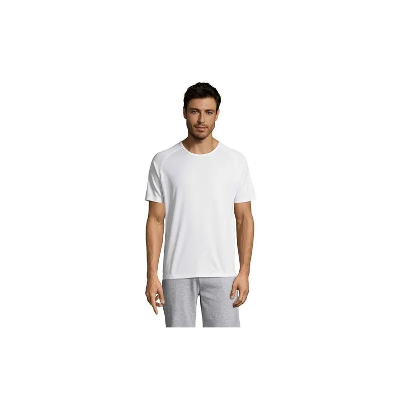 T-shirt personnalisé confortable et performant pour hommes Sporty Matières : coton Taille textile : 4XL Couleurs : gris chiné im
