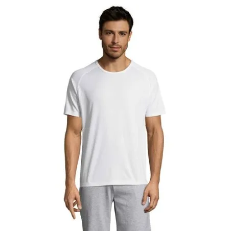 T-shirt personnalisé confortable et performant pour hommes Sporty Matières : coton Taille textile : 4XL Couleurs : gris chiné im