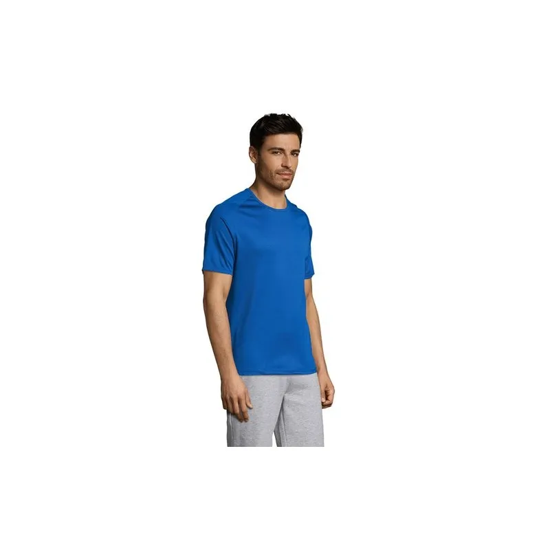 T-shirt personnalisé confortable et performant pour hommes Sporty Matières : coton Taille textile : M Couleurs : vert pomme marq