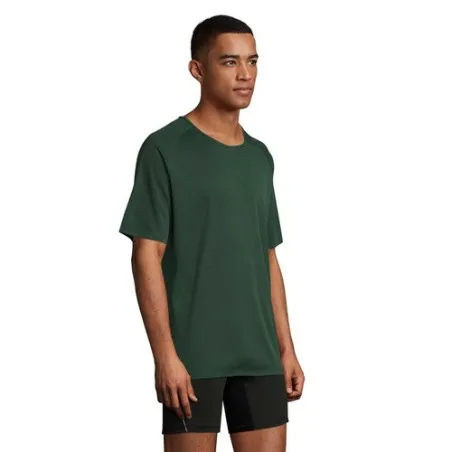 T-shirt personnalisé confortable et performant pour hommes Sporty Matières : coton Taille textile : M Couleurs : bleu aqua perso
