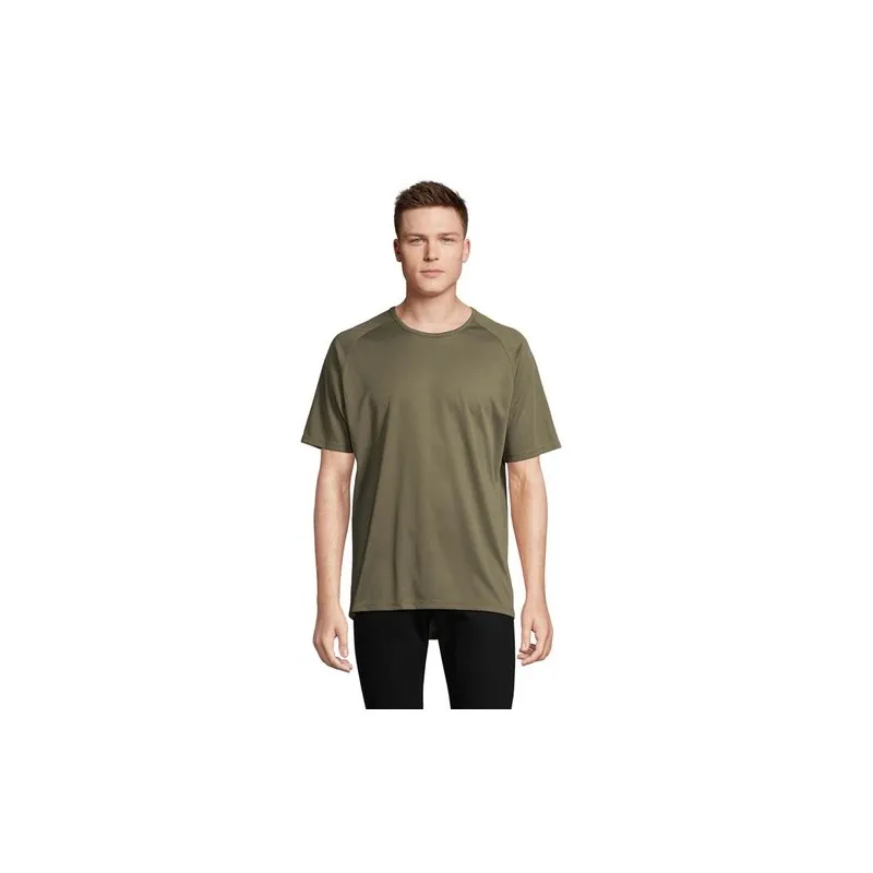 T-shirt personnalisé confortable et performant pour hommes Sporty Matières : coton Taille textile : M Couleurs : vert armée obje