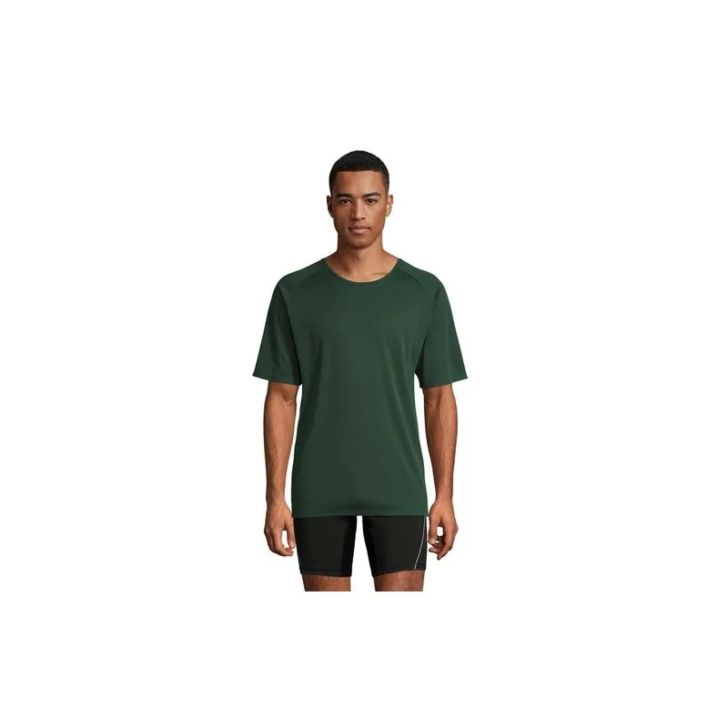 T-shirt personnalisé confortable et performant pour hommes Sporty Matières : coton Taille textile : XL Couleurs : vert armée mar