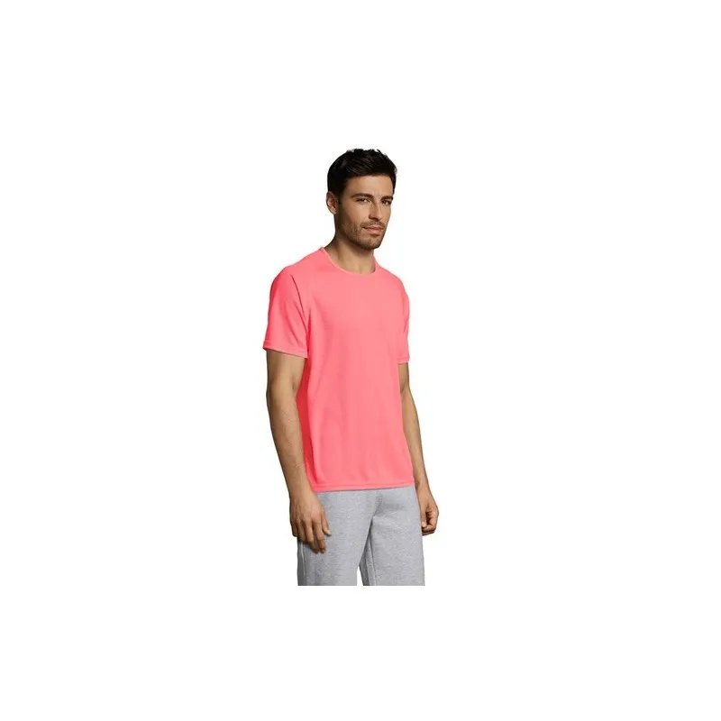 T-shirt personnalisé confortable et performant pour hommes Sporty Matières : coton Taille textile : L Couleurs : blanc chiné obj