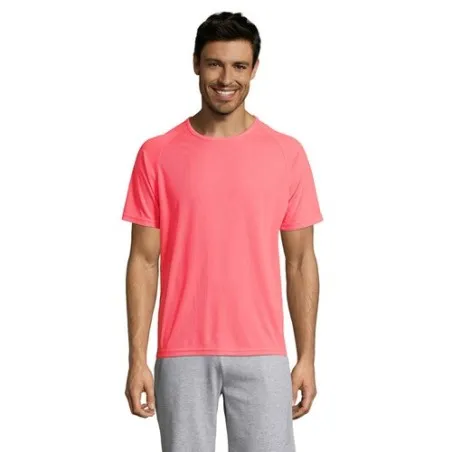 T-shirt personnalisé confortable et performant pour hommes Sporty Matières : coton Taille textile : M Couleurs : blanc chiné goo