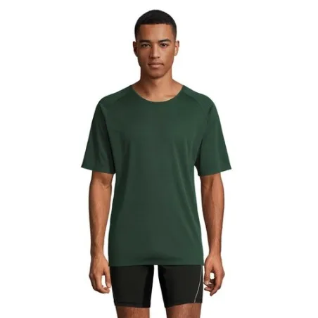 T-shirt personnalisé confortable et performant pour hommes Sporty Matières : coton Taille textile : S Couleurs : blanc chiné per