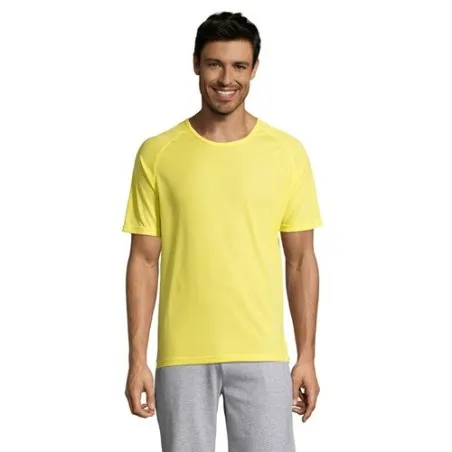 T-shirt personnalisé confortable et performant pour hommes Sporty Matières : coton Taille textile : M Couleurs : abricot goodies