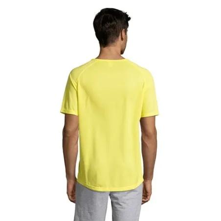 T-shirt personnalisé confortable et performant pour hommes Sporty Matières : coton Taille textile : M Couleurs : abricot cadeau 