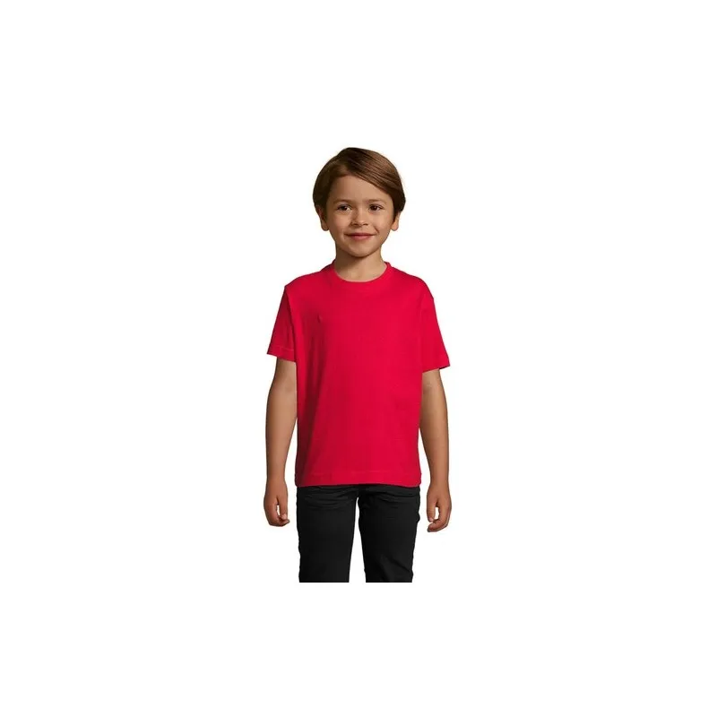 T-shirt Enfant Personnalisé 190g - IMPERIAL KIDS Matières : coton Taille textile : XL Couleurs : bleu denim impression logo haut
