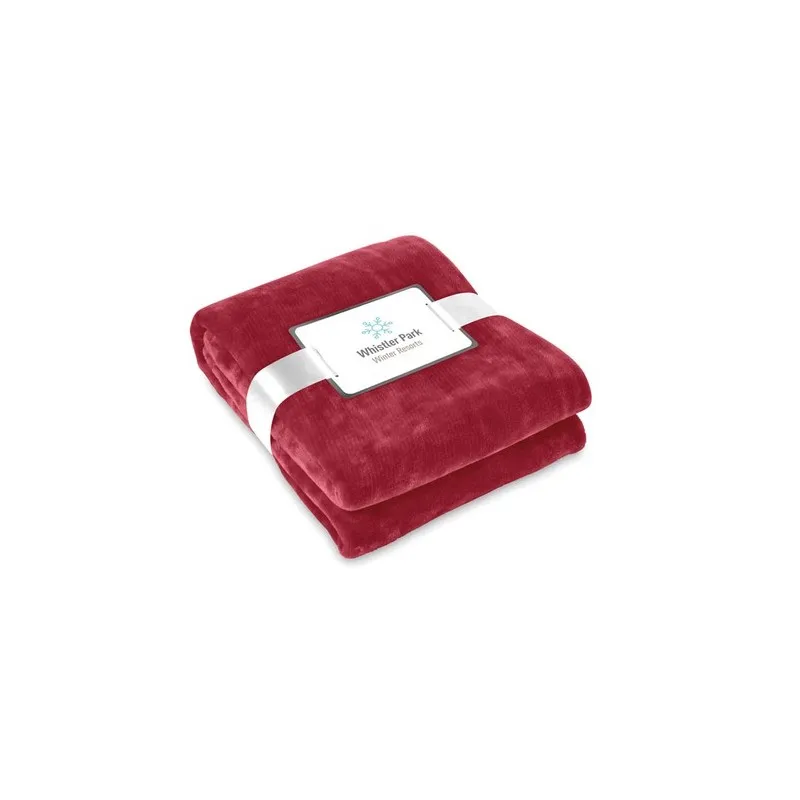 Couverture écologique en flanelle blanche - DAVOS Matières : coton Taille textile : M Couleurs : fuchsia goodies entreprise desi