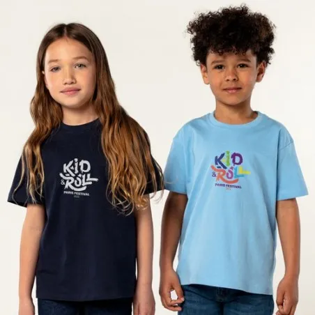 T-shirt Enfant Personnalisé 190g - IMPERIAL KIDS Matières : coton Taille textile : M Couleurs : bleu canard personnalisable avec