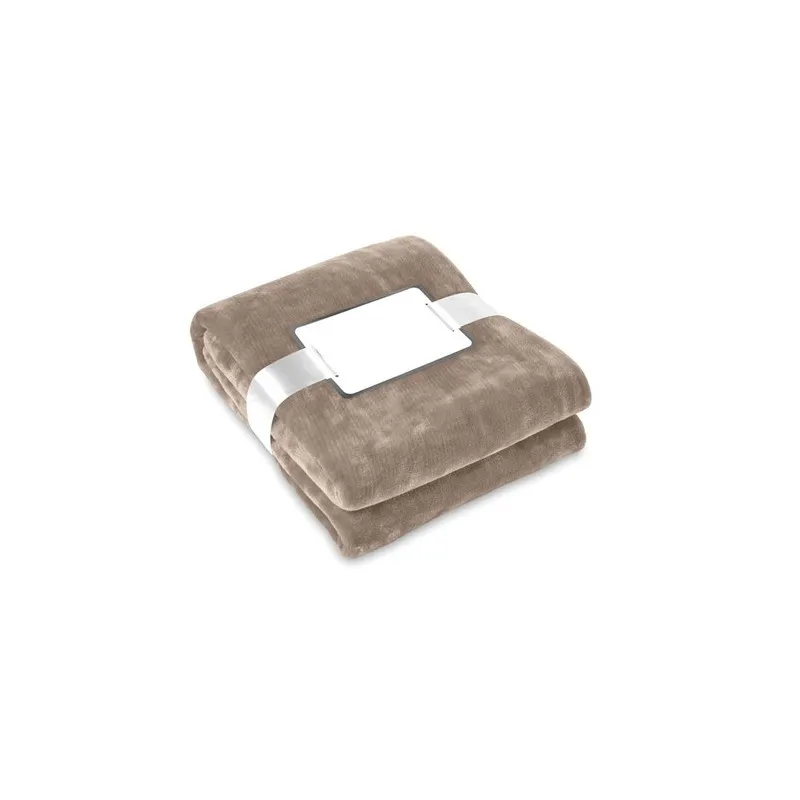 Couverture écologique en flanelle blanche - DAVOS Matières : coton Taille textile : S Couleurs : gris foncé impression haute déf