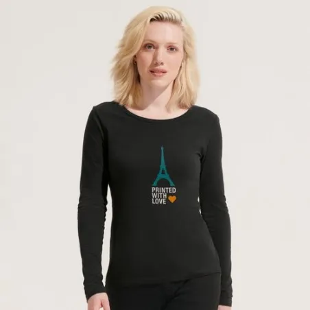 T-shirt Femme Personnalisé 150g Écologique - Majestic Matières : coton Taille textile : XS Couleurs : terre impression haute déf