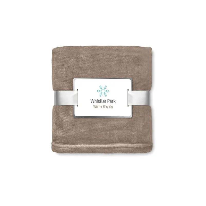 Couverture écologique en flanelle blanche - DAVOS Matières : coton Taille textile : S Couleurs : gris foncé accessoire événement