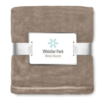 Couverture écologique en flanelle blanche - DAVOS Matières : coton Taille textile : S Couleurs : gris foncé accessoire événement