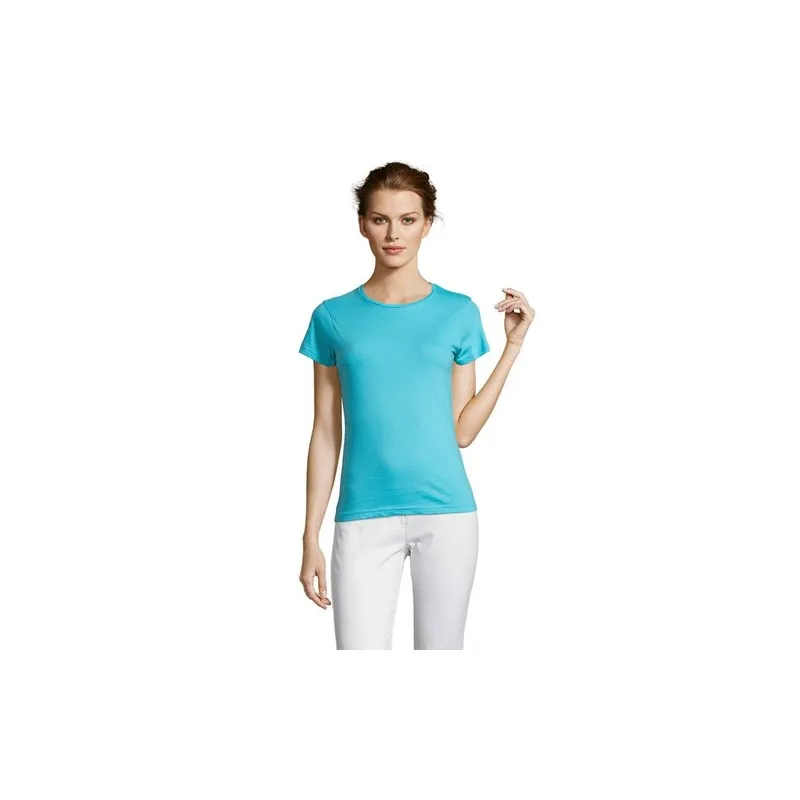 Tee-shirt Femme Confortable Personnalisable 150 MISS Taille textile : L Couleurs : vert citron goodies publicitaire durable