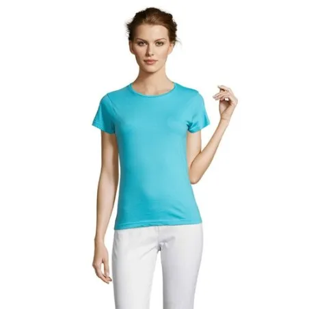Tee-shirt Femme Confortable Personnalisable 150 MISS Taille textile : L Couleurs : vert citron goodies publicitaire durable