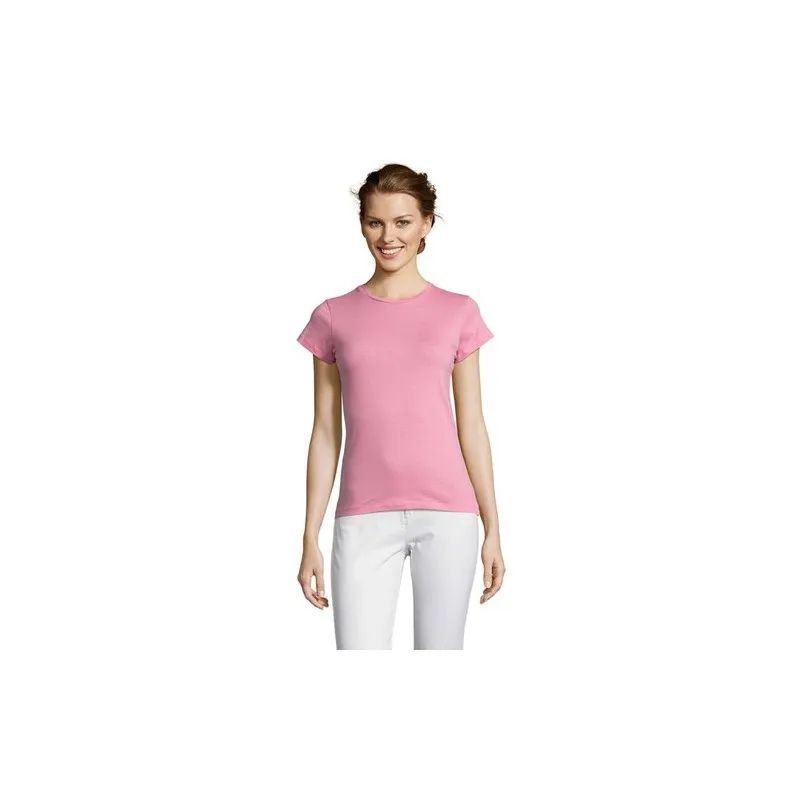 Tee-shirt Femme Confortable Personnalisable 150 MISS Taille textile : XL Couleurs : blanc objet promotionnel éco-responsable