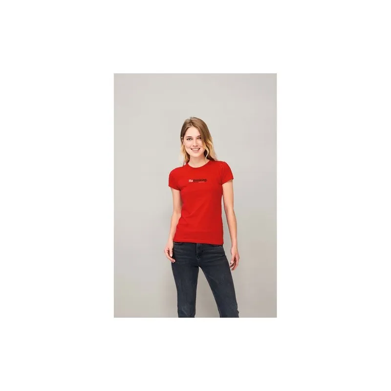 Tee-shirt Femme Confortable Personnalisable 150 MISS Taille textile : XXL Couleurs : blanc personnalisation rapide en France