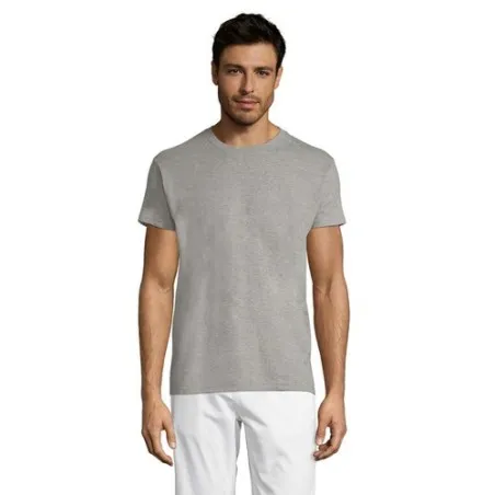 T-shirt Personnalisé 150g REGENT Taille textile : XXL Couleurs : gris chiné cadeau entreprise pas cher