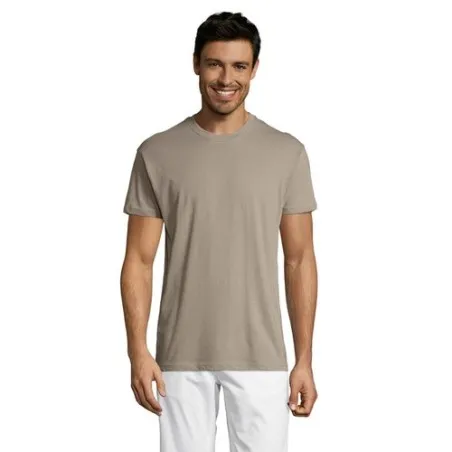 T-shirt Personnalisé 150g REGENT Taille textile : S Couleurs : gris chiné cadeau affaires élégant