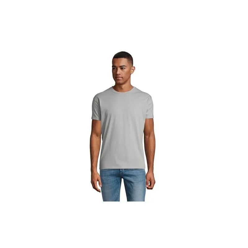 T-shirt Personnalisé 150g REGENT Taille textile : M Couleurs : noir profond marquage couleur éclatante