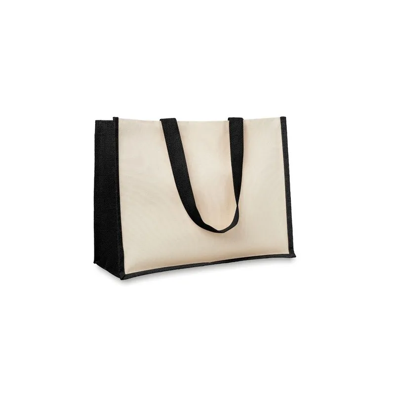 Sac de courses écologique en toile de jute - CAMPO DE FIORI Matières : coton Taille textile : M Couleurs : bleu